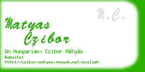 matyas czibor business card